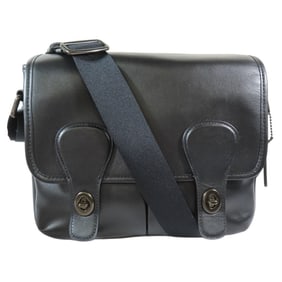 COACH Heritage Map Bag, Shoulder/Crossbody Leather Black, C2906, Men's/Women's