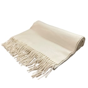 HERMES 100% Cashmere Large Scarf/Stole in Off-White for Men and Women