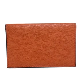 Valextra Leather Business Card Holder/Card Case, Orange, for Men and Women