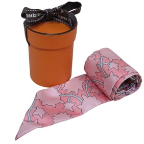 HERMES Persian carpet Tapis Persans Twilly scarf/muffler in rose verde for women