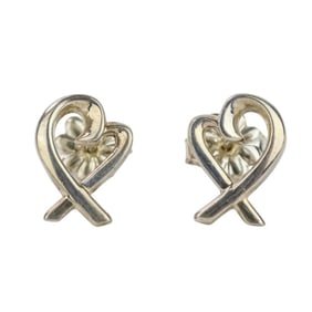Tiffany & Co. Paloma Picasso Loving Heart SV925 Stud Earrings in Silver for Women
