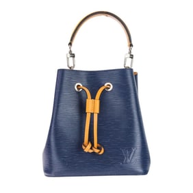 LOUIS VUITTON Epi NeoNoe BB 2-way Handbag/Shoulder Bag M53610 Navy Orange Women's