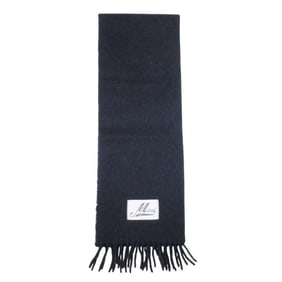 MARNI Marni logo single point brushed alpaca nylon scarf/shawl navy for men and women