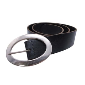 DOLCE & GABBANA Dolce Gabbana Buckle Eyelet Type Belt Sizes 48-90 Black/Silver Men's