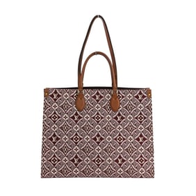 LOUIS VUITTON On the Go GM Monogram Jacquard 2-Way Tote/Shoulder Bag M57185 Bordeaux Women's