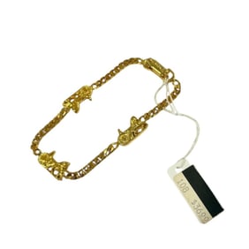 CELINE Vintage Deadstock Carriage Bracelet, Gold, Women's