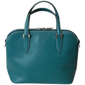 Valextra Women's Turquoise Leather Handbag