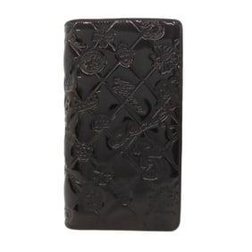 CHANEL Icon Long Wallet Patent Leather Women's