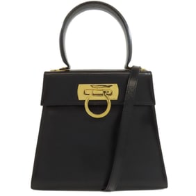 Salvatore Ferragamo Gancini hardware leather handbag for women