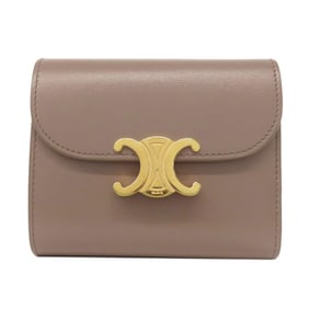 Celine Triomphe Flap Bifold Wallet Leather Women's CELINE