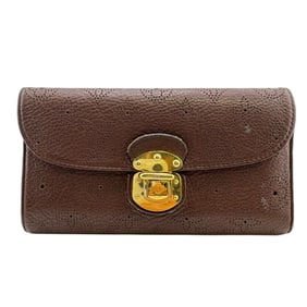 LOUIS VUITTON M95995 Portefeuille Amelia Tri-fold Mahina Long Wallet in Brown
