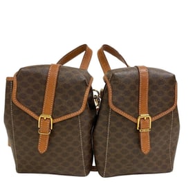 CELINE Double Backpack Macadam Backpack/Daypack Bag Rucksack Brown