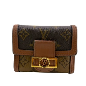 LOUIS VUITTON M68725 Portefeuille Dauphine Compact Wallet, Monogram Reverse Tri-fold Wallet with
