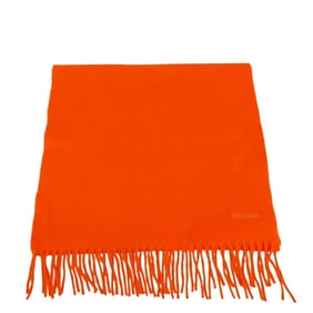 HERMES Hermes Cashmere Scarf, Fluffy, Thick, Orange, Unisex