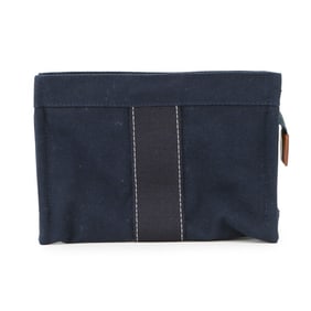 Hermes Deauville PM Pouch Bag in Navy Canvas