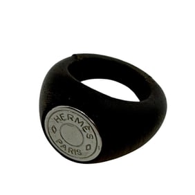HERMES Hermès Wood Ring, Size 11, Serie, Brown, Unisex