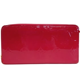 LOUIS VUITTON Louis Vuitton Zippy Wallet M90346 Round Monogram Vernis Long Pink