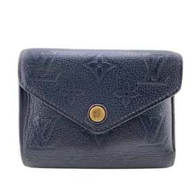 LOUIS VUITTON Louis Vuitton Wallet M64577 Portefeuille Victorine Compact Empreinte Tri-fold Navy