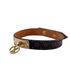LOUIS VUITTON M4150F Brasle Mania Bracelet Monogram Bangle Brown Unisex