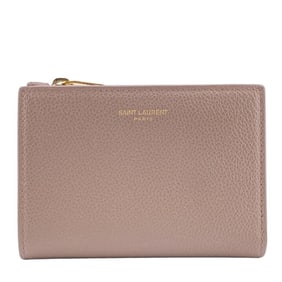 SAINT LAURENT Compact Bi-fold Wallet, Brown