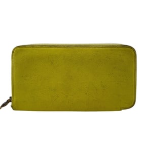 HERMES Azap Long Silk In Round 2014 Wallet, Yellow, Unisex