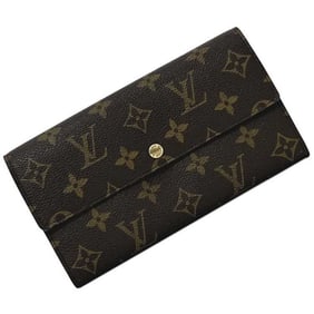 Louis Vuitton Porte Monnaie Credit Bifold Long Wallet ec-24168 Brown Monogram Canvas M61725 CA1918