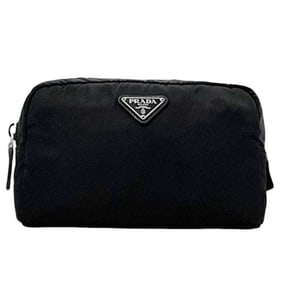 Prada pouch ec-24019 Black NERO Tessuto nylon leather 176 PRADA Men's Women's Plate Triangle