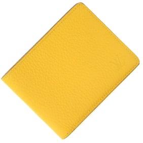 Louis Vuitton Bi-fold Wallet Portefeuille Multiple M58191 Ocher Taurillon Leather Compact Orange