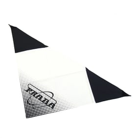 Prada Scarf Muffler, Miyashita Park Memorial, White/Black, 100% Cotton, Triangle Scarf, Bandana,