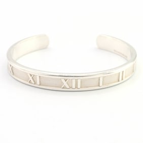 Tiffany & Co. Atlas Sterling Silver Bangle, 925 Silver, Women's, Bracelet, Cuff, TIFFANY CO.