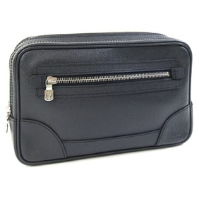 Louis Vuitton Taiga Pavel M31142 Ardoise Clutch Bag in Black for Men