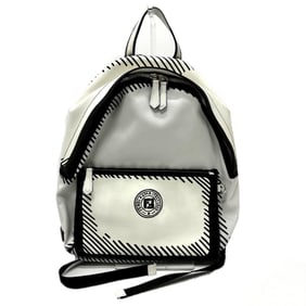 FENDI 7VZ042 Joshua Vides California Sky Backpack in White Canvas/Leather