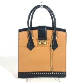 LOUIS VUITTON M51654 Studded Two-Tone Cool Marly PM Tote Bag, Leather Handbag, Women's, Beige