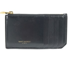 Yves Saint Laurent SAINT LAURENT PARIS 631992 Compact Wallet Fragment Case Logo Coin Leather Men's