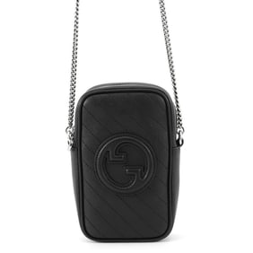 Gucci Blondie Leather Chain Shoulder Bag 760315 GUCCI Black