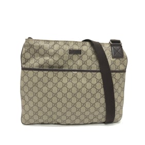 GUCCI 141198 GG Messenger Bag, Shoulder Supreme Canvas, Women's, Beige