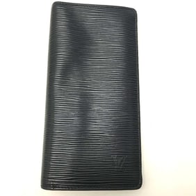LOUIS VUITTON M60615 Epi Leather Portefeuille Brazza Bifold Long Wallet, Men's, Blue Marine, Navy