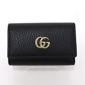 Gucci Double G 6-ring key case leather 456118 black unused