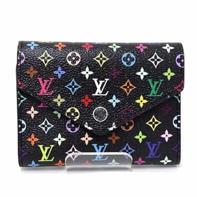LOUIS VUITTON LV x TM Portefeuille Victorine Tri-fold Wallet M14163 Black Multicolor Unused