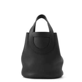 Hermès In the Loop Tote Bag, Size 23, Black, Taurillon Clemence Leather, W Stamp, HERMES Black