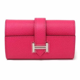 Hermes HERMES Bearn Key Case 4-ring Epsom leather Rose Extreme Pink ?Q stamp (made in 2013) Unused