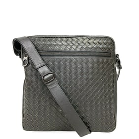 BOTTEGA VENETA Intrecciato Shoulder Bag for Men and Women in Gray
