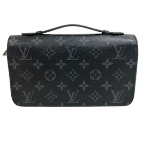 LOUIS VUITTON M61698 Zippy XL Monogram Eclipse Canvas Clutch/Second Handbag - Black Men's