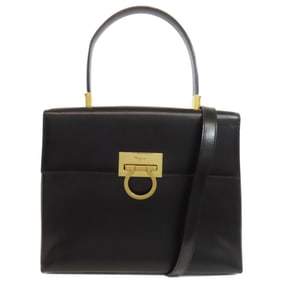 Salvatore Ferragamo Gancini hardware leather handbag for women