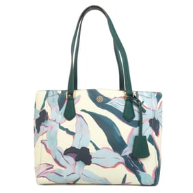 Tory Burch Flower Motif Tote Bag PVC Women's