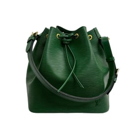 LOUIS VUITTON Petit Noe Epi Leather One-Shoulder Tote Bag in Borneo Green (ota-4858)