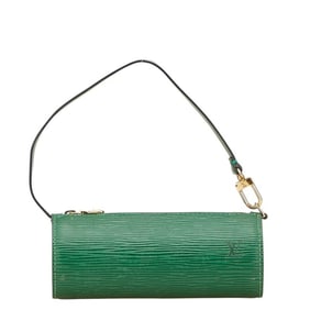 Louis Vuitton Epi Leather Pouch with Soufflot Attachment M52224, Borneo Green Leather, Women's,