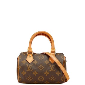 Louis Vuitton Monogram Mini Speedy Handbag/Shoulder Bag, 2-Way, M41534, Brown Leather, Women's,