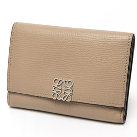 LOEWE Anagram Vertical Wallet Small C821S33X01 Calfskin Sand (Greige) S-158871