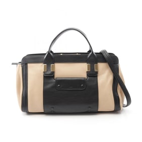 Chloé Chloe ALICE handbag, leather, women's, beige/black
